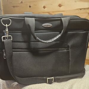 Samsonite Black Laptop Bag With Shoulder Strap Unisex